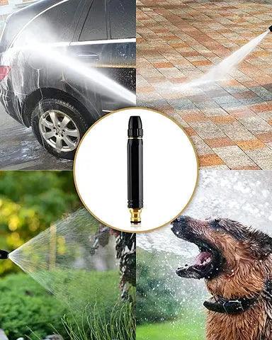 High-pressure water spray nozzle for car washing, patio cleaning, gardening, and pet bathing