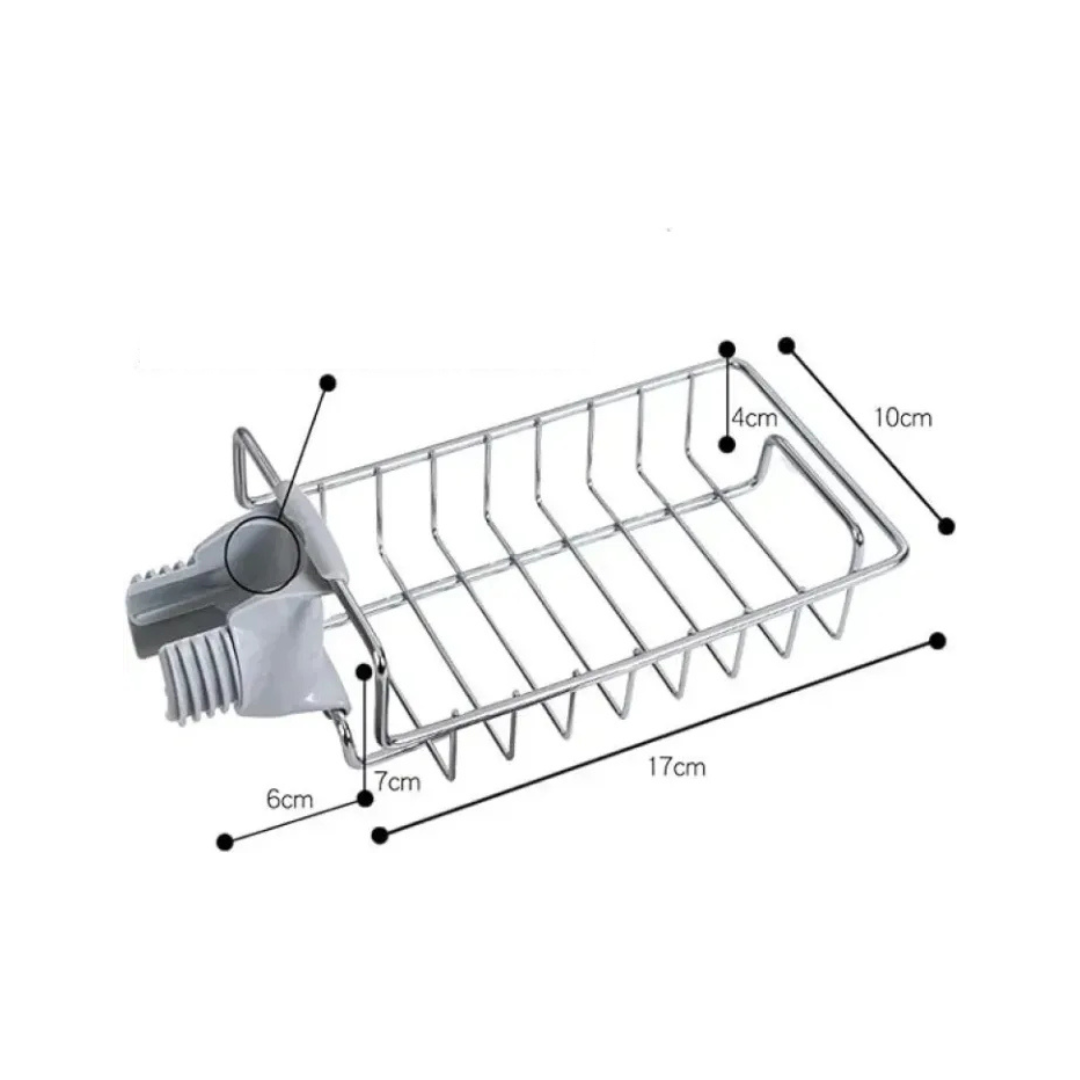 Stainless Steel 360° Rotating Faucet Rack for Kitchen & Bathroom