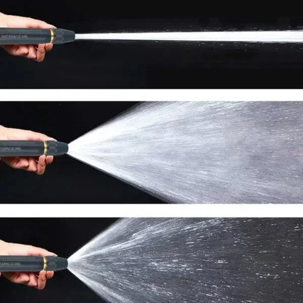 High-pressure water spray gun with adjustable nozzle for car washing and gardening use