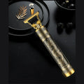 Luxury gold safety razor with dragon engraving, premium men's grooming tool for smooth shave