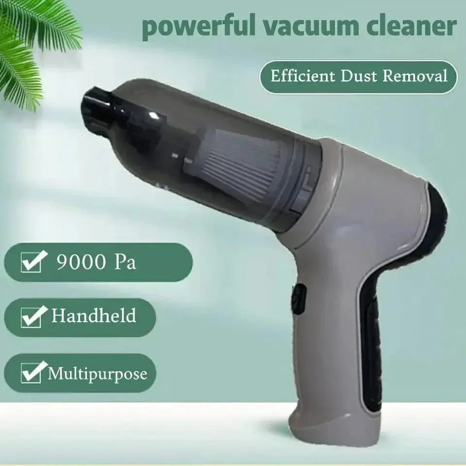 Handheld vacuum cleaner with 9000 Pa suction, multipurpose dust removal for home use