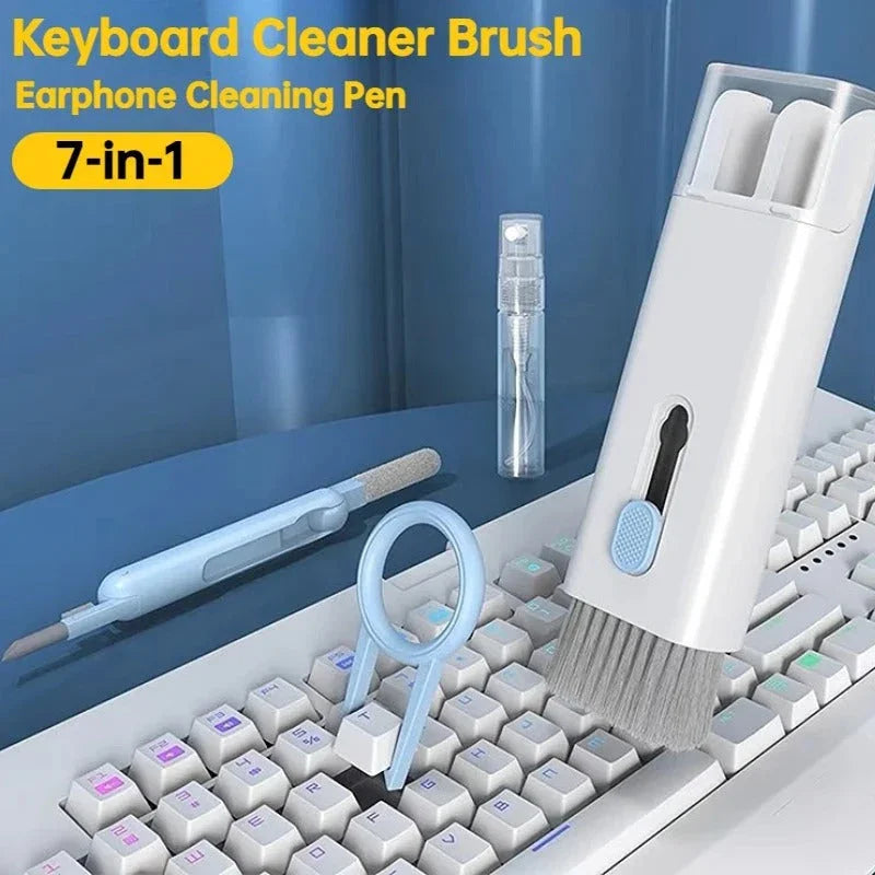 7-in-1 keyboard cleaner brush and earphone cleaning pen for tech gadgets