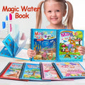 Magic Water Book for kids – reusable cartoon painting with water pen, educational toy for children